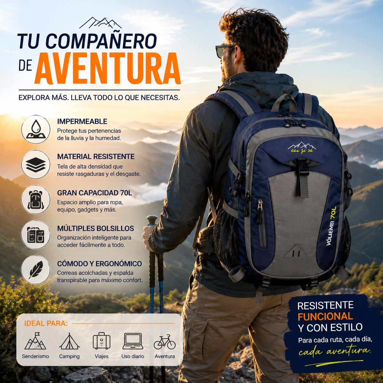 Bolso Camping Impermeable Ultra Resistente